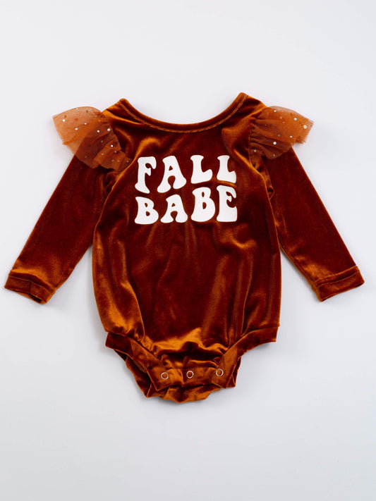 Velvet Fall Babe Romper