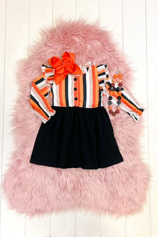 Black Stripe Halloween Dress