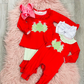 Red Trio Tree Romper