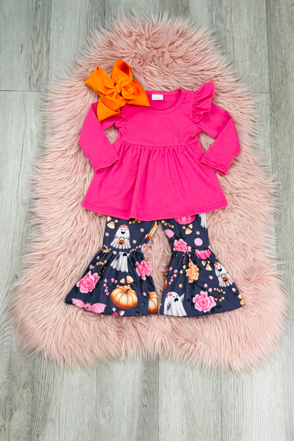 Hot Pink Halloween Pant Set