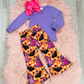 Purple Halloween Pant Set