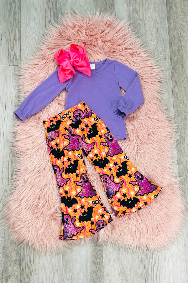 Purple Halloween Pant Set