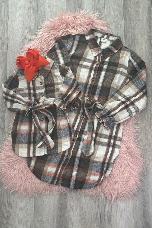 Mama & Me- Plaid Shacket Dresses