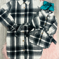 Mama & Me- B&W Plaid Shacket Dresses