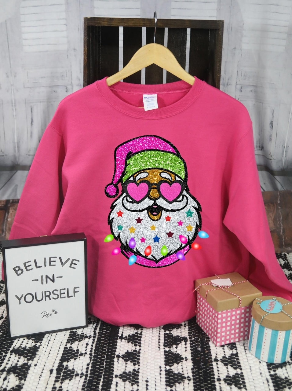 Pink Santa Sweater