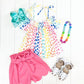 Colorful Polka Dot Short Set