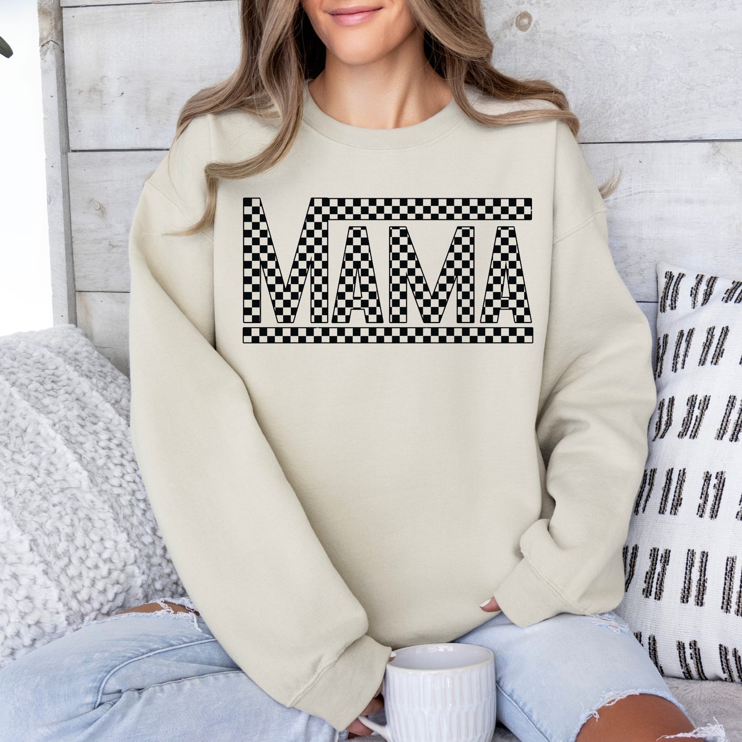 Checkered Mama Sweatshirt