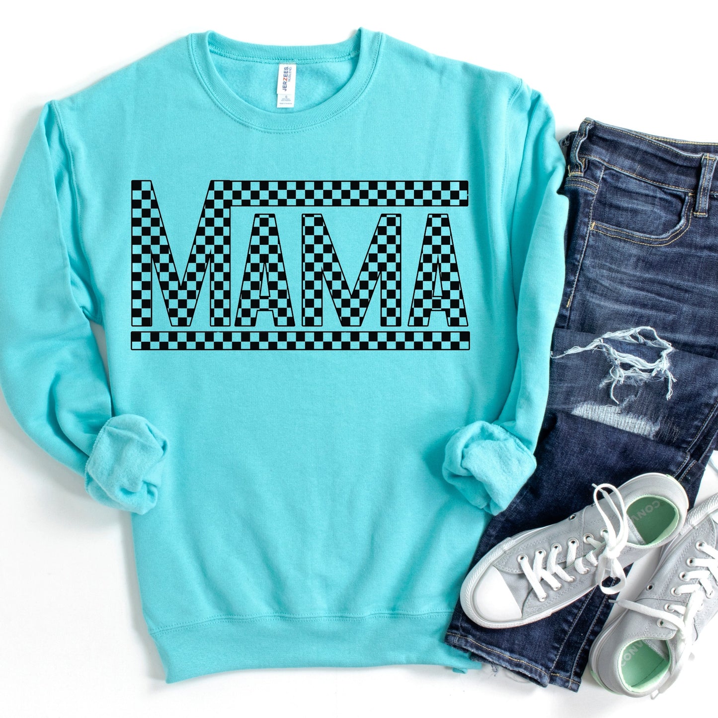 Checkered Mama Sweatshirt