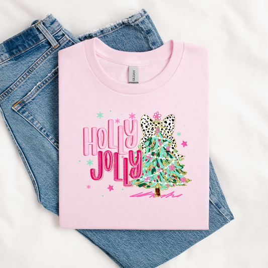 Pink Holly Jolly Shirt