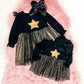 Black & Gold Star Tutu Dress