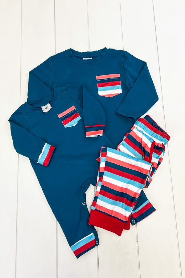 Stripe Pocket Romper