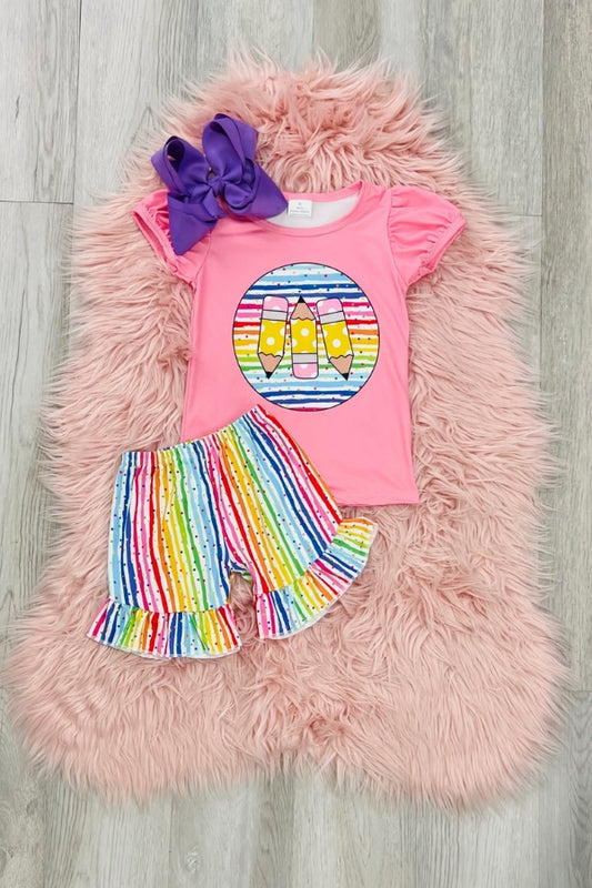 Colorful Pencil Short Set