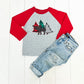 Christmas Tree Moose Raglan