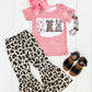 Leopard Bunny Trio Bell Pant Set