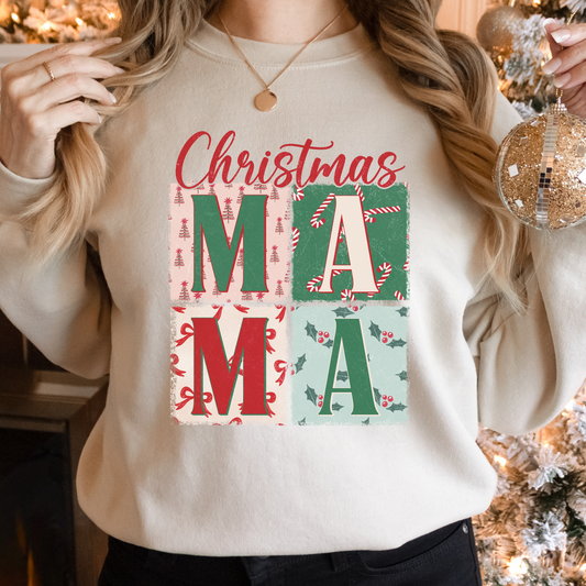 Christmas Block Mama Sweatshirt