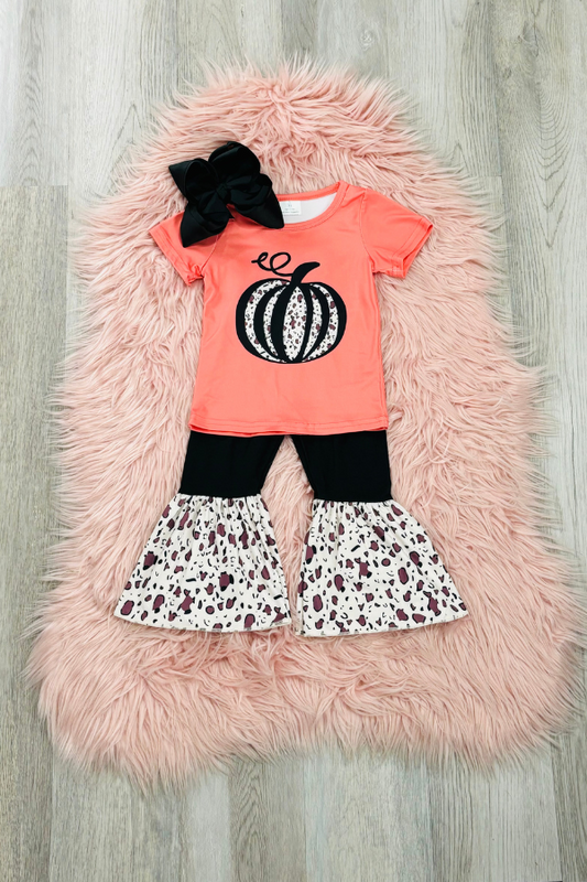 Fall Pumpkin Bell Pant Set