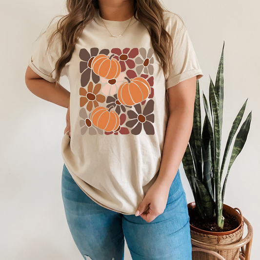 Boho Floral Pumpkin Shirt