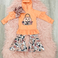 Floral Pumpkin Hoodie Pant Set