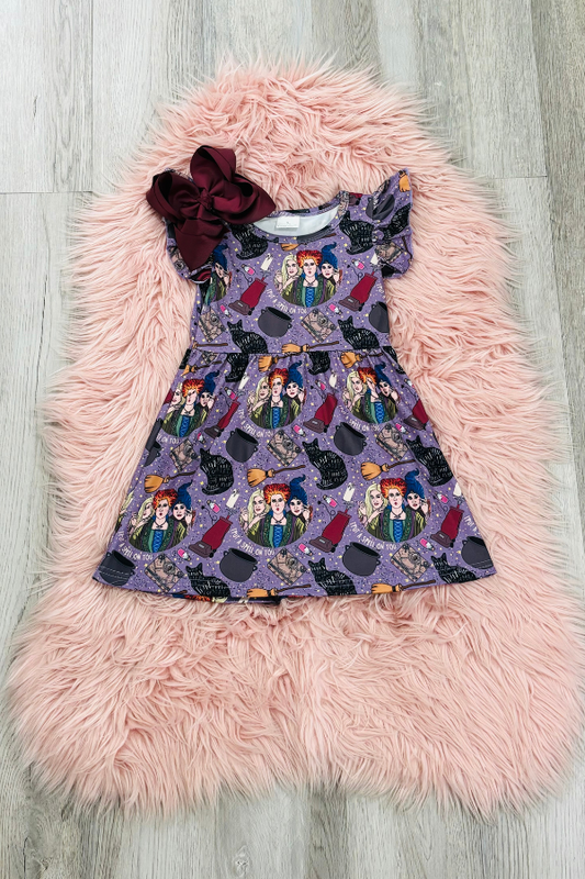 Flutter Sleeve Hocus Pocus Dress