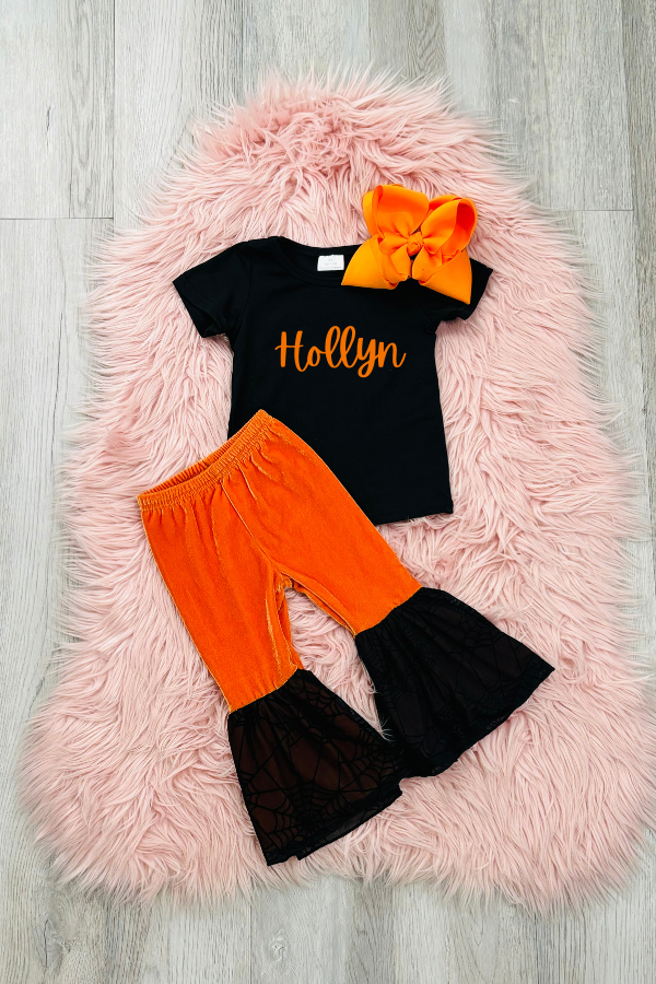 Halloween Velvet Pant Set