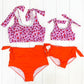 Mama & Me-Pink & Orange Leopard Swimsuit