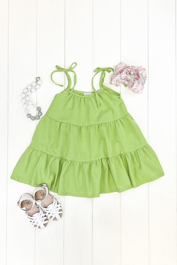 Lime Spaghetti Strap Dress