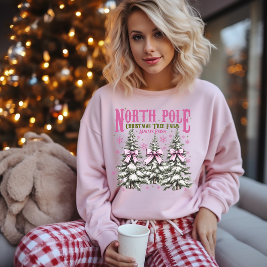 North Pole Christmas Tree Farm Sweatshirt