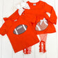 Orange Football Shirt-CAN PICK COLOR OF NAME