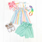 Pastel Stripe Short Set