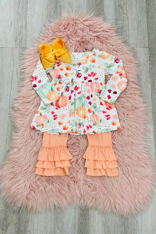 Pumpkin Ruffle Pant Set