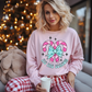 Pink & Aqua Tis The Season Sweater