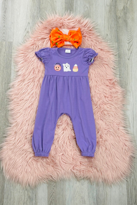 Purple Halloween Romper