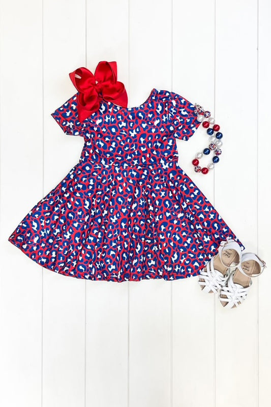 Patriotic Leopard Dress