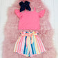 Pink Stripe Short Set