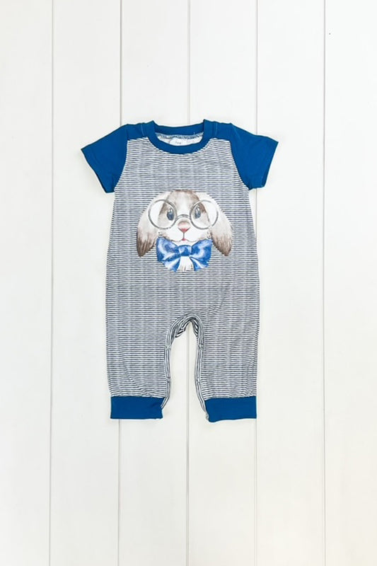 Blue Ribbon Bunny Romper