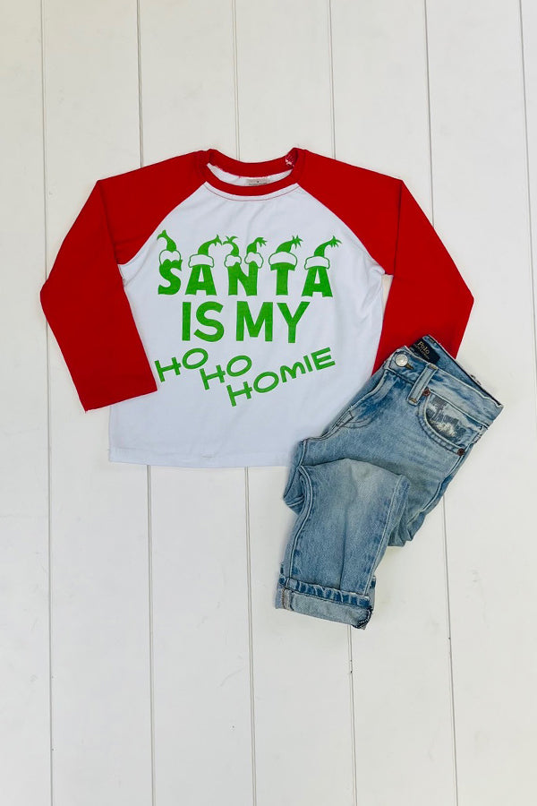 Santa Is My Ho Ho Homie Raglan