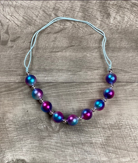 Adjustable Purple & Blue Necklace