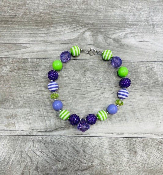 Purple & Lime Necklace