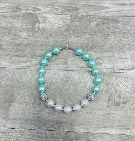 Silver & Aqua Necklace