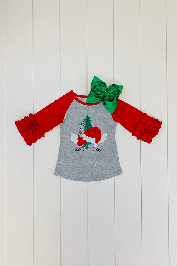 Santa Unicorn Raglan