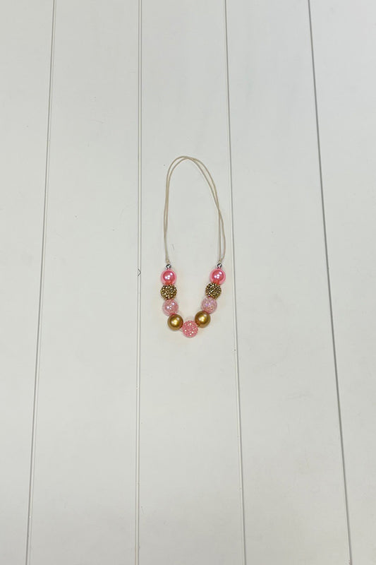 Adjustable Pink & Gold Necklace