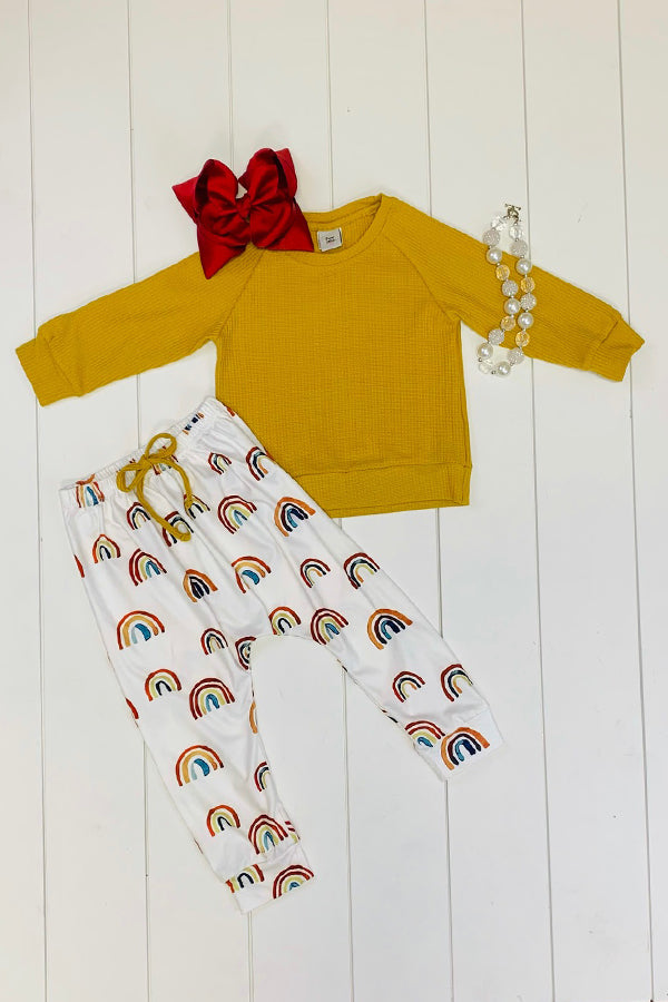 Mustard Rainbow Pant Set