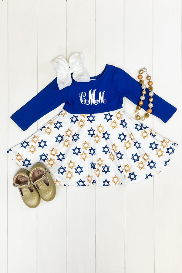 Blue & Gold Star of David Dress